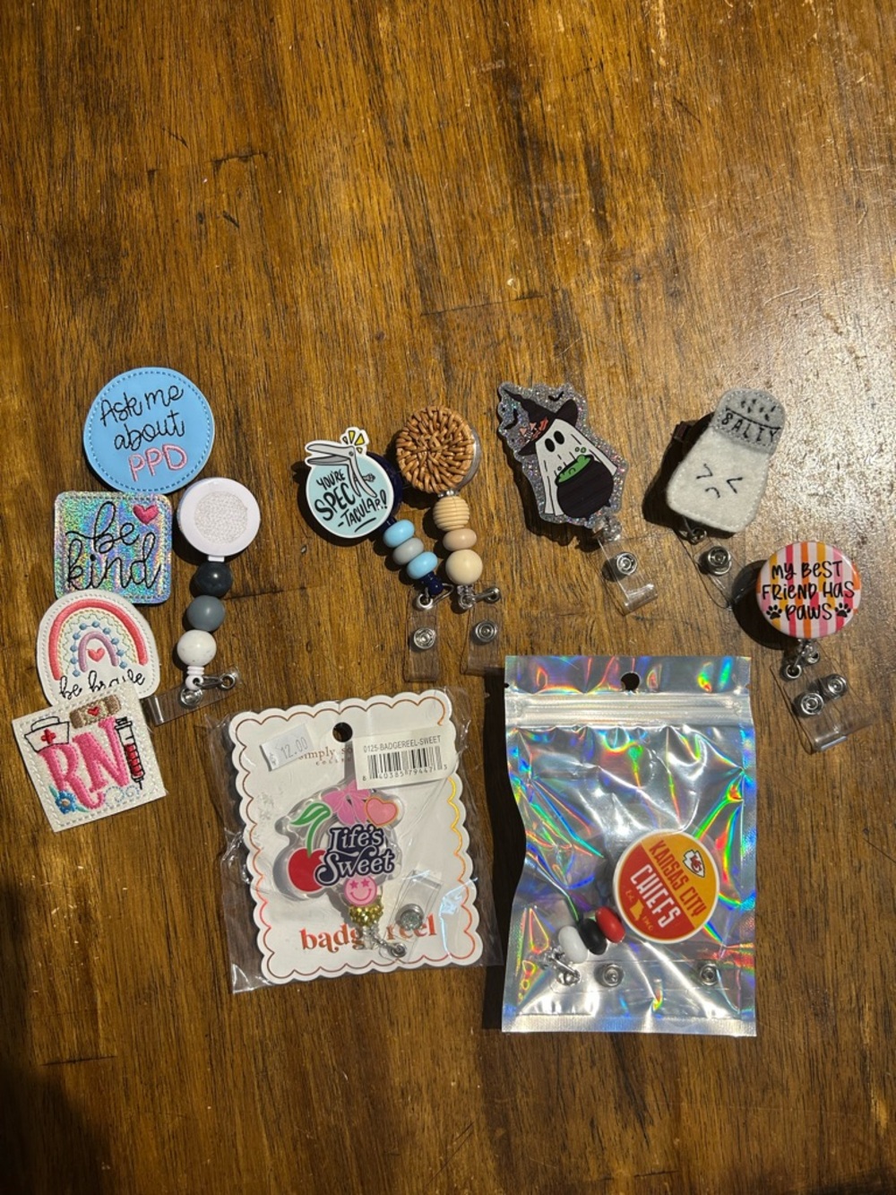 Assorted Colorful Badge Reel Lot